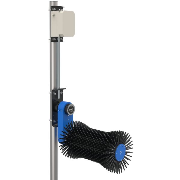 Cow brush Cosy cow 24v mounted on pipe