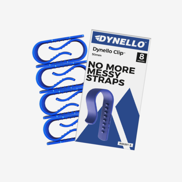 Dynello clip for ratchet cargo strap