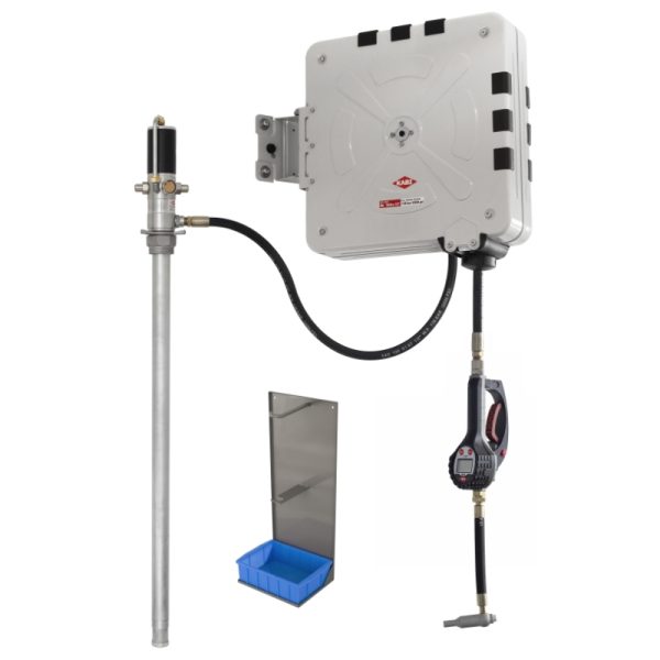 KABI Oil system with hose reel 10 mtr. Closed w. digital display