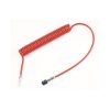 Flowconcept Manguera en espiral para aire 1625 acoplador y espiga Rojo PUR