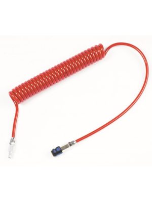 Spiral hose for air • 1625 coupler and nipple • Red PUR