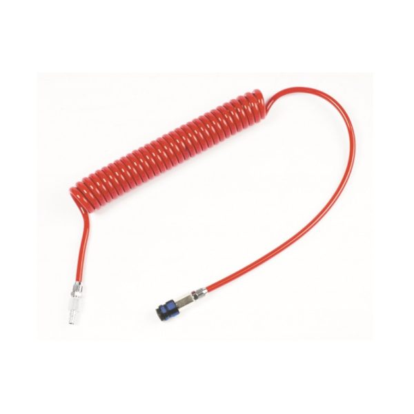 Flowconcept Manguera en espiral para aire 1625 acoplador y espiga Rojo PUR