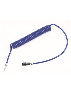 Спиральный шланг для воздуха • 1625 соединитель и ниппель • синий полиуретан