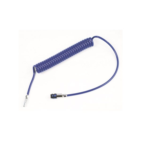 Flowconcept Spiral hose for air 1625 coupler and nipple Blue PUR