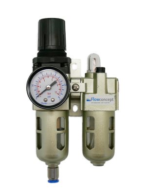Flowconcept • Filter regulator & lubricator 1/4″ • 0-10 bar
