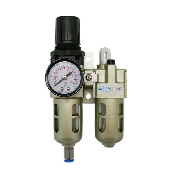 Flowconcept Filtro regulador y lubricador 1/4" 0-10 bar V941012M