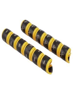 Marcatura del tubo SpiralFlex • simbolo + & –  • giallo • 2 pz.