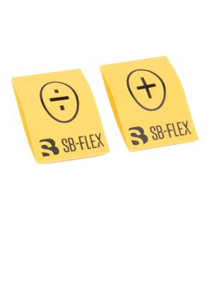 Märkning av krympslang • + och – symbol • gul • 2 st.