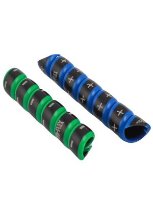SpiralFlex slange mærkning • + & – symbol • blå og grøn • 2 stk.