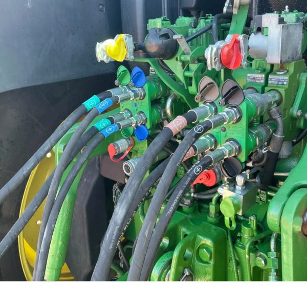 Sb-flex hydraulic hose identification set for John Deere, New Holland, Massey on hoses