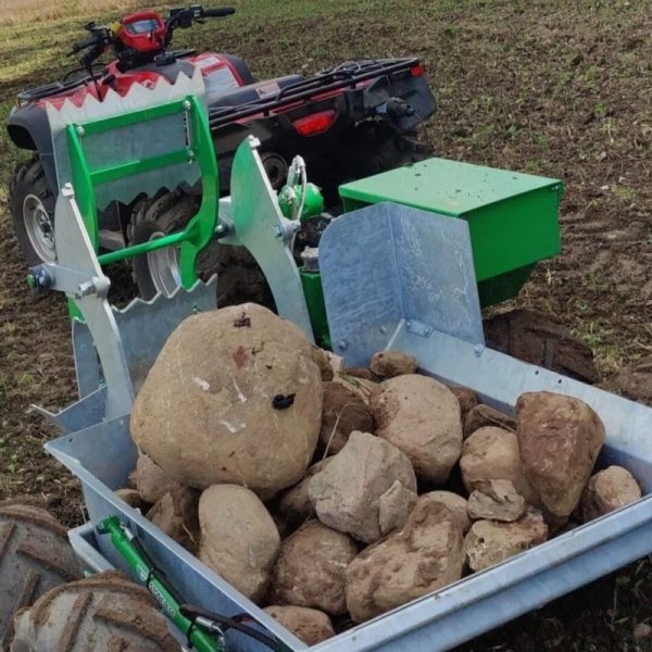 Colector de pedra Stoneless em acção