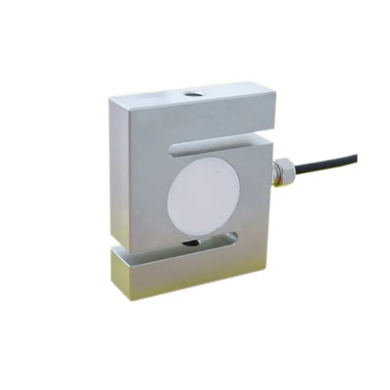 Célula de carga S-Beam em alumínio e aço inoxidável para medições precisas de tração e compressão.