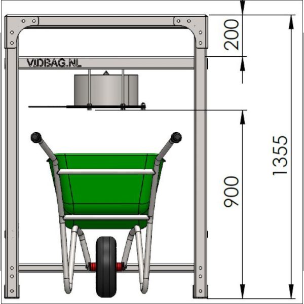 Misurazioni per il disegno di Vidbag Vidkalk