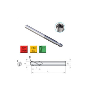 Κοπτικό φρεζάκι καρβιδίου 2 δοντιών 0,5-4mm (διάμετρος στελέχους 4mm).