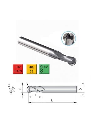 Carbide milling cutter 2 teeth 5-16mm