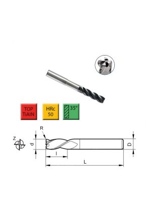 Frez węglikowy 4 zęby 1-5mm • wersja długa