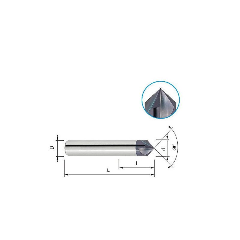 Фреза для снятия фаски 60° 4-12 мм