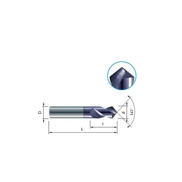 Broca NC 142° 3-12mm