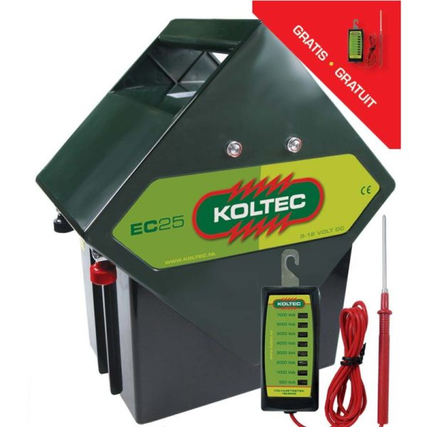 Clôture électrique Koltec haut de gamme alimentée par batterie.