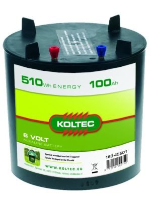 Koltec – Batteri alkalisk rundt – 6 Volt, 510 Wh, 100 Ah