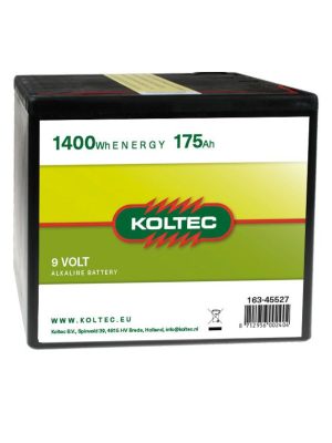 Koltec – Batteri alkalisk – 9 Volt, 1400 Wh, 175 Ah