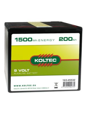 Koltec – Batteri alkalisk – 9 Volt, 1500 Wh, 200 Ah