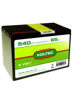 Koltec – Batteri alkalisk – 9 Volt, 540 Wh, 65 Ah