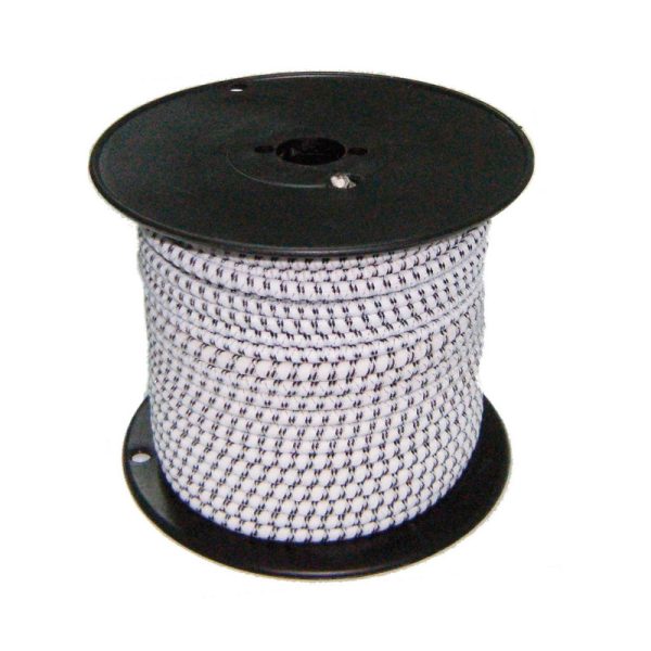 Koltec 6 mm elastické lano pro elektrický ohradník, 25 metrů, bílé