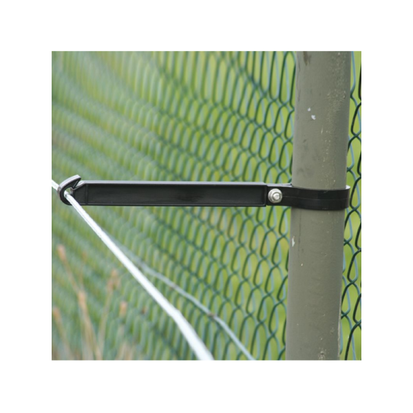 Aislador de valla Koltec para postes redondos, se puede utilizar para alambre y cuerda, la longitud es de 25 cm.