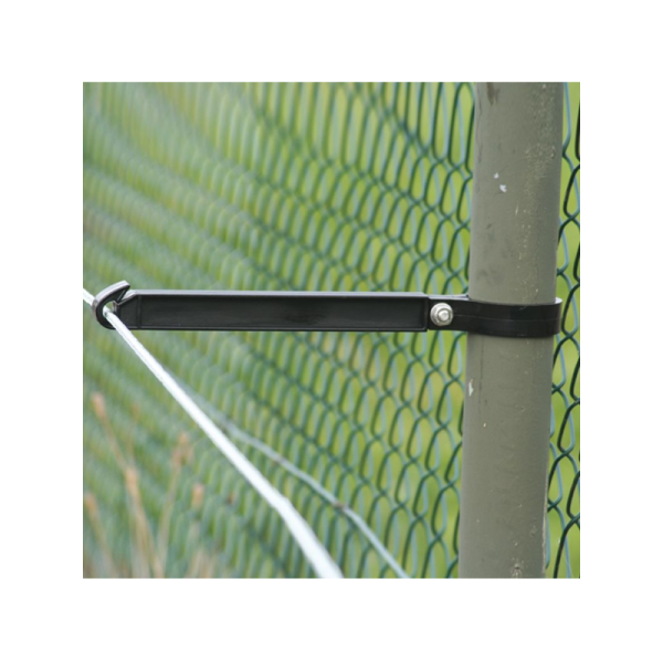 Koltec fence insulator for round posts can be used for wire and cord, length is 25cm.