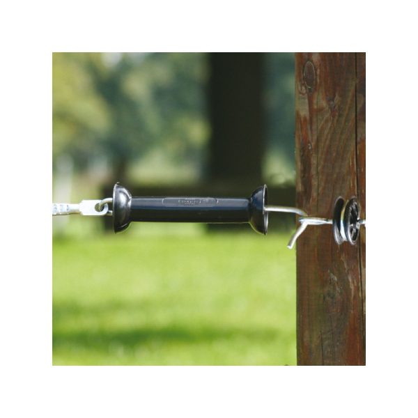 Koltec inox gate handle black for electric fence