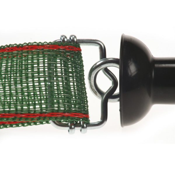 Rukojeť brány Koltec s páskovým konektorem černá pro elektrický ohradník