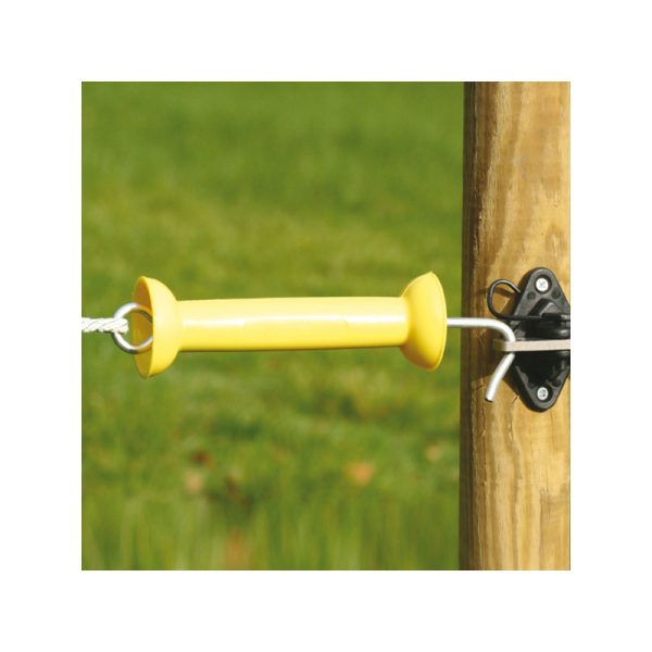 Дръжка на портата Koltec жълта за електрическа ограда