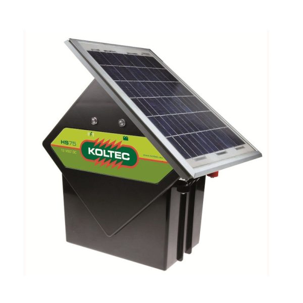 Koltec Solar electric fence energiser HS75+10 Watt with 5 Years warranty
