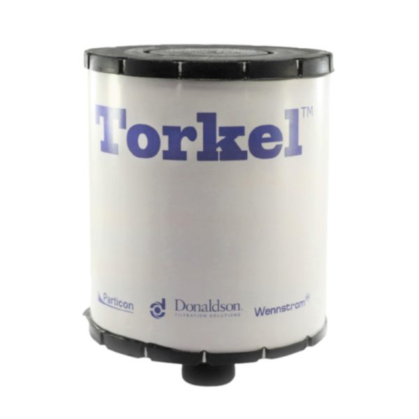 Vista frontal completa del filtro Torkel