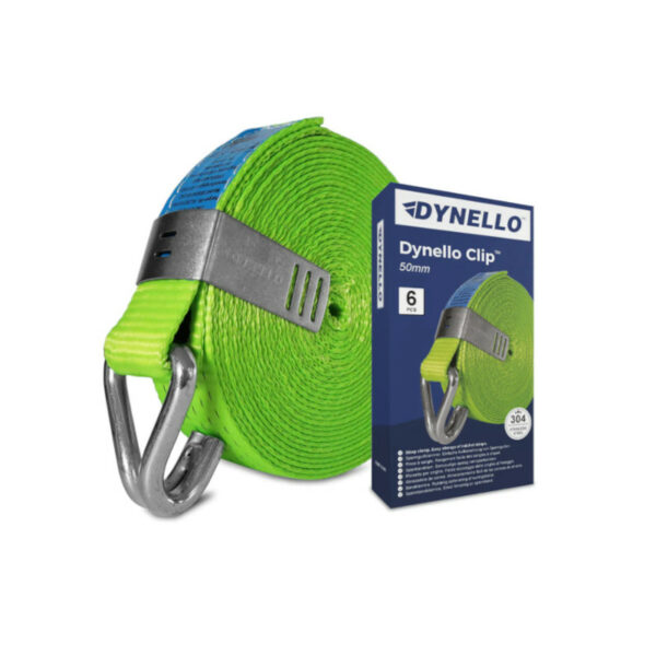 Dynello 50 mm clip for storing lashing straps. 6-pack