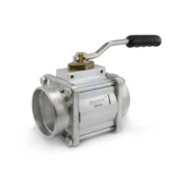 Wennstrom ball valve DN80 (3") With aluminium threading flanges and for welding