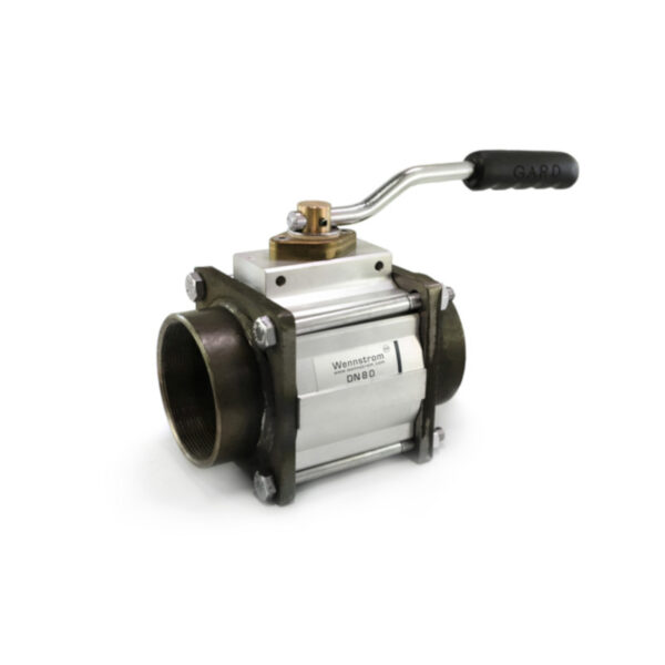 Ball valve DN80(3") with steel threading flanges