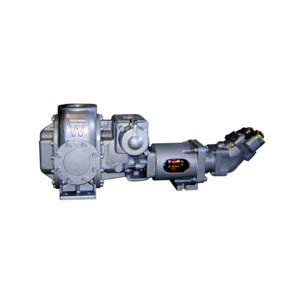 Wennstrom dual acting gear pump with a Leduck hydraulic motor DN100 mechanical and pneumatic pressure relief valve