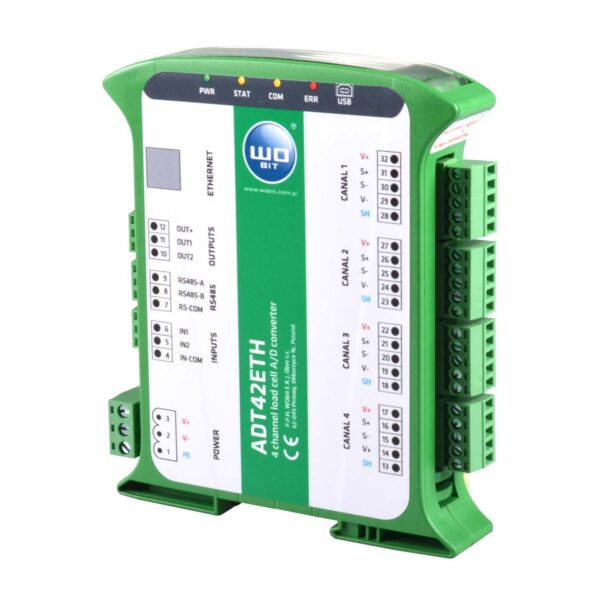 WObit ADT42-ETH Condizionatore di segnale 4 estensimetri Ethernet