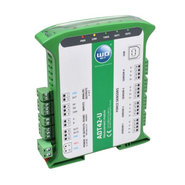 WObit Signal conditioner, 4 strain gauges, 0-10V output, RS485 interface