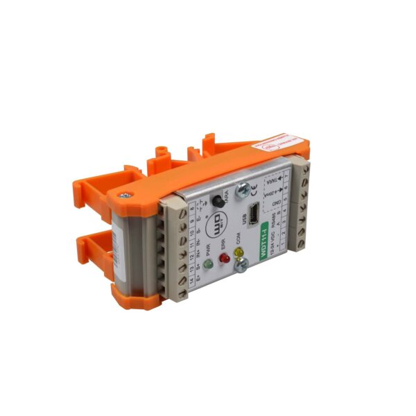 WObit WDT11-I transducer / signal conditioner for strain gauge force sensors with 4-20mA output and RS485 interface.