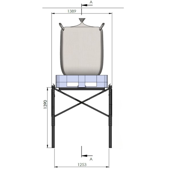 Modulo Neva Pallet simple discharge frame size