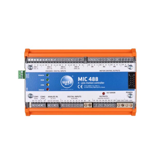 WObit - MIC488 - Controlador de movimiento programable de 4 ejes, 8 entradas, 8 salidas