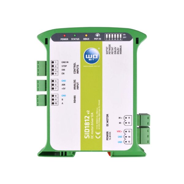 WObit SID1812v2 DC motor controller terminal overview