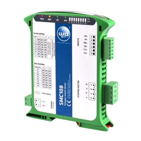 WObit • SMC108-WP V2 • Stepper motor driver 8A, 75VDC, 1/16 steps