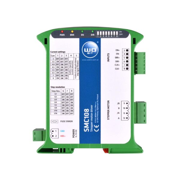 WObit SMC108-WP V2 Stepper motor controller, terminal overview