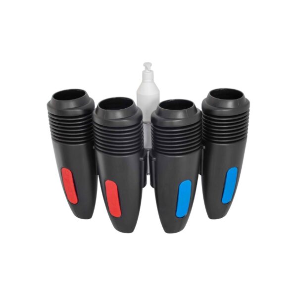 GloVac dobbelt Vacuumizer med røde og blå farvemærker til rengøring i industrien
