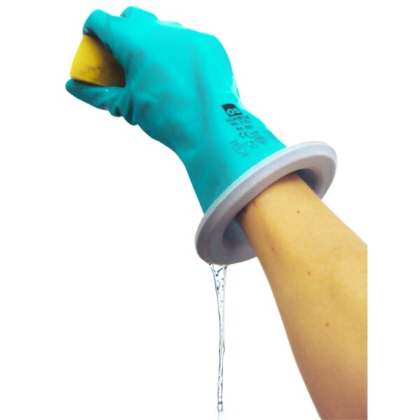 Oferta promocional de luvas de proteção GloVac de nitrilo de 0,3 mm com anti-gotejamento