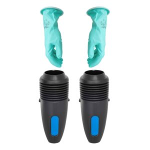 GloVac-hanskat ja sininen Vacuumizer magneeteilla varustettuna.